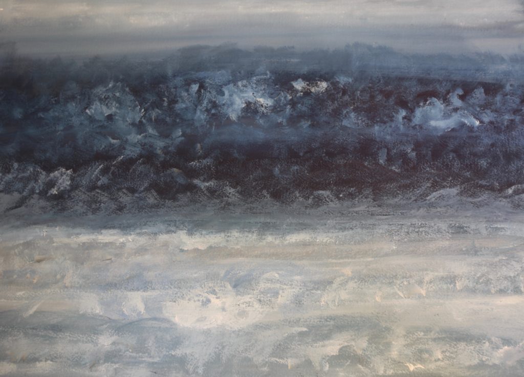 Rough Sea, Aquamarine Night | Sramana Mitra, 2017